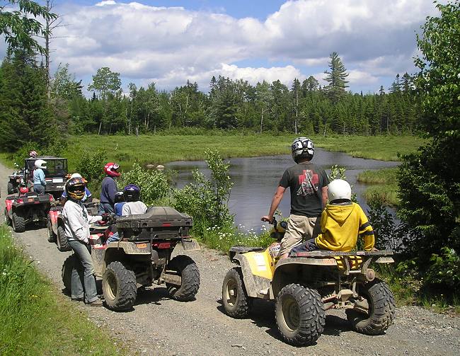 ATV trail riding in Kokadjo